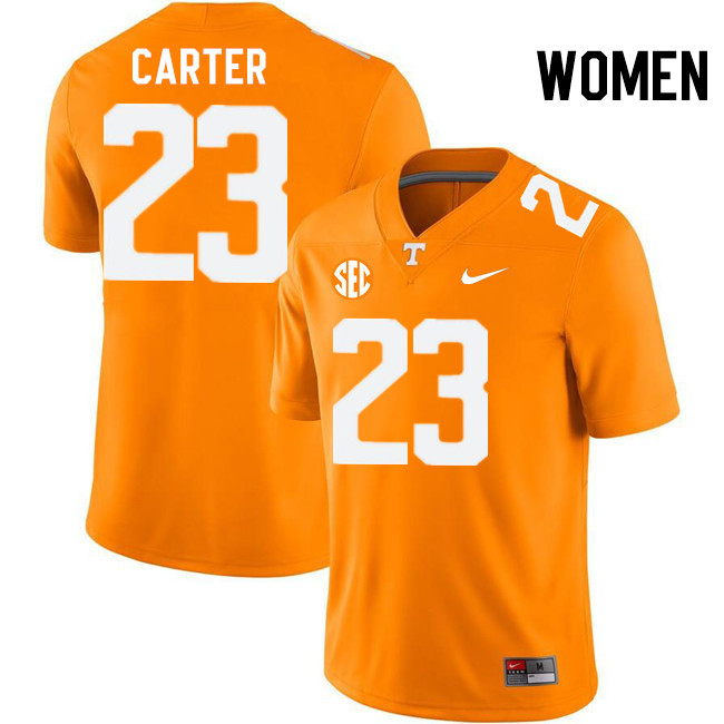 Women #23 Boo Carter Tennessee Volunteers College Football Jerseys Stitched-Orange